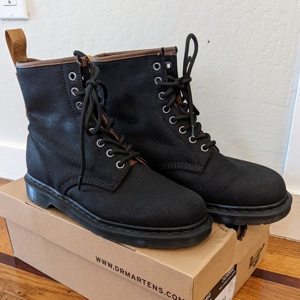 Dr. Martens Canvas and Leather Lace Up Boots